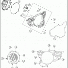 TE 250i ENGINE Кожух сцепления