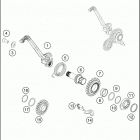 TE 250i ENGINE Кик стартер