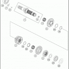 FE 350 ENGINE Трансмиссия-ведомый вал