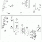 2016 701 ENDURO CHASSIS Передний тормозной суппорт