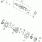 FE 501 ENGINE Трансмиссия-ведомый вал