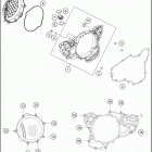 TE 300 ENGINE Кожух сцепления