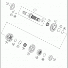 TE 300 ENGINE Трансмиссия-ведомый вал