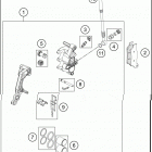 2018 TC 125 CHASSIS Передний тормозной суппорт