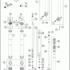 TC 85 CHASSIS Передняя вилка