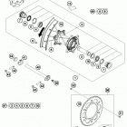 TC 125 CHASSIS Переднее колесо