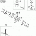TE 150 ENGINE Коленвал и поршень