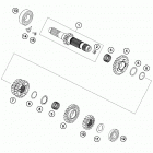 TE 300 ENGINE Трансмиссия-ведомый вал