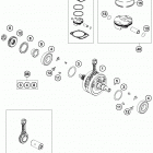 FE 350 ENGINE Коленвал и поршень