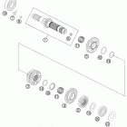 FE 350 ENGINE Трансмиссия-ведомый вал