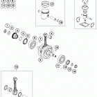 TC 125 ENGINE Коленвал и поршень