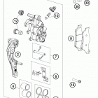 TE 300 CHASSIS Передний тормозной суппорт