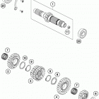 FE 501 ENGINE Трансмиссия-ведомый вал