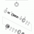 TC 125 ENGINE Трансмиссия-ведомый вал