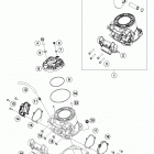 TE 300 ENGINE Цилиндр,головка цилиндров