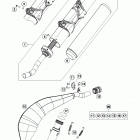 TE 150 CHASSIS Глушитель