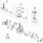 FE 450 ENGINE Коленвал и поршень