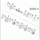 2016 TE 300 ENGINE Трансмиссия 2-контрпривод