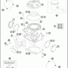 2016 TE 250 ENGINE Цилиндр,головка цилиндров