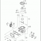 2016 TC 125 ENGINE Цилиндр,головка цилиндров