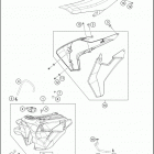 2016 TC 125 CHASSIS Tank, sea t , cover