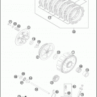 2016 TE 125 ENGINE Сцепление