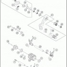 2016 TE 250 ENGINE Механизм переключения