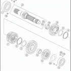 2016 701 ENDURO ENGINE Трансмиссия-ведомый вал