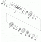 2016 FE 350 ENGINE Трансмиссия-ведомый вал