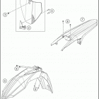 2016 TC 250 CHASSIS Обтекатель , крылья