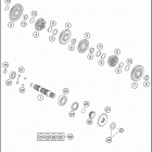 2016 FE 501S ENGINE Трансмиссия 2-контрпривод