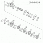 2016 FE 250 ENGINE Трансмиссия 2-контрпривод