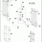 2016 TE 300 ENGINE Система охлаждения