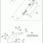 2016 TC 250 CHASSIS Глушитель
