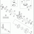 2016 FE 350 ENGINE Crankshaft , piston