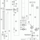 2016 TC 85 CHASSIS Передняя вилка в разборе