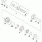 2016 FE 250 ENGINE Трансмиссия-ведомый вал