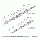 SCOUT SIXTY ALL OPTIONS (N20MSA11/MSB11) Drive train, input  /  output shaft asm. - n20tjdb...
