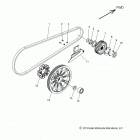 N17TCAAA/TRAAA - CHIEFTAIN/ROADMASTER ALL OPTIONS Drive train, drive sprocket, belt and guard - n17t...