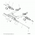 SCOUT SIXTY ALL OPTIONS (N21MSA11/MSB11) Suspension, rear asm., swing arm and shocks - n21m...
