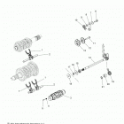 SCOUT SIXTY ALL OPTIONS (N21MSA11/MSB11) Drive train, shift forks, ratchet and drum - n21ms...