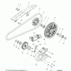 SCOUT SIXTY ALL OPTIONS (N21MSA11/MSB11) Drive train, sprockets, guards and belt - n21msa11...