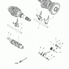 N17TCAAA/TRAAA - CHIEFTAIN/ROADMASTER ALL OPTIONS Drive train, shift forks and drum - n17tcaaa  /  t...