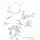 N17TCDAA - CHIEFTAIN DARK HORSE ALL OPTIONS Body, fairing asm, windshield mount - n17tcdaa all...