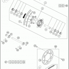 2017 250 XC-W CHASSIS Переднее колесо