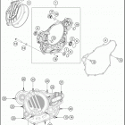 2017 450 EXC-F SIX DAYS ENGINE Кожух сцепления