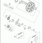2018 390 DUKE ORANGE CHASSIS Переднее колесо