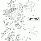 2019 1290 SUPER DUKE R WHITE CHASSIS Tank, seat