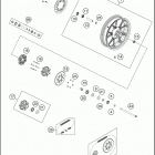2019 RC 390 BLACK CHASSIS Переднее колесо