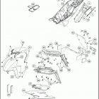 2017 1290 SUPER DUKE R WHITE CHASSIS Обтекатель , крылья